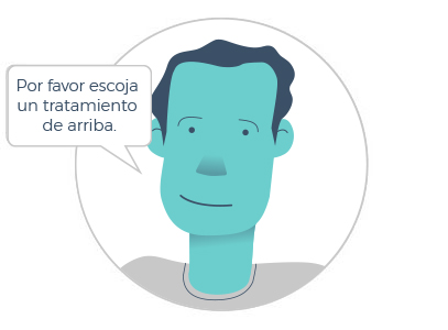 Illustrated man whose smile gets broader as your chances of staying quit increase.